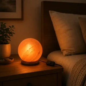 lampara de sal del himalaya luna - dormitorio - Marassinaperu