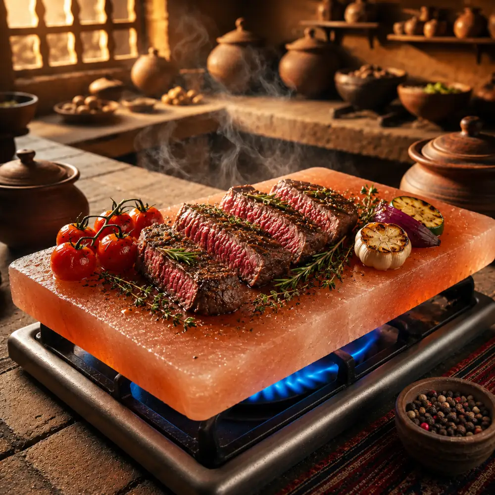Plancha Gourmet de Sal del Himalaya 30x20x3 - Marassinaperu
