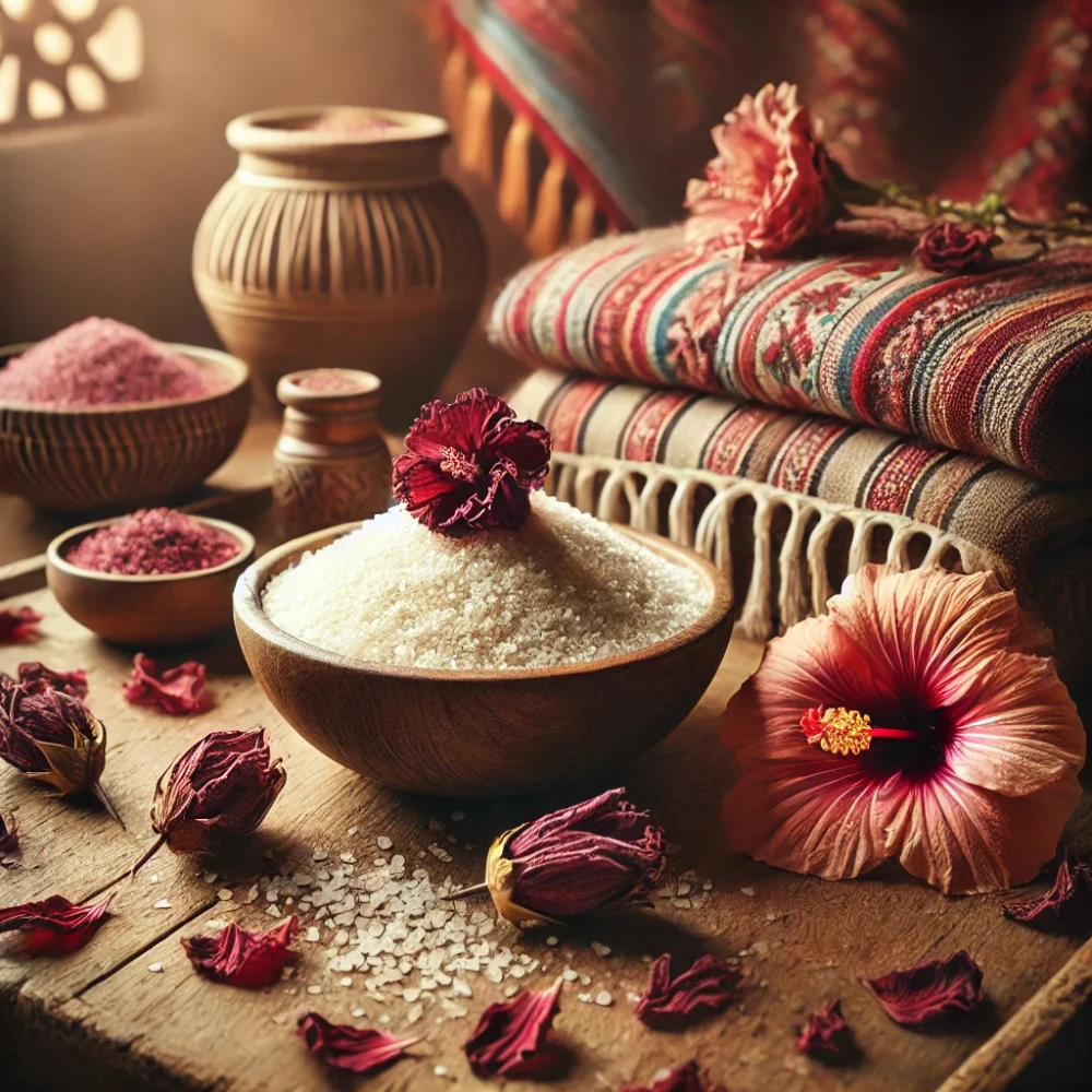 Sal de Maras para Baños Natural con Flor de Jamaica y Rosas - Sal de Baños - MarassinaPeru