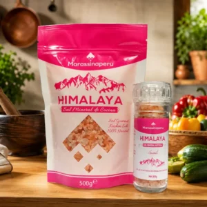 Sal del Himalaya Gruesa 500g con Molino 100g- Marassinaperu