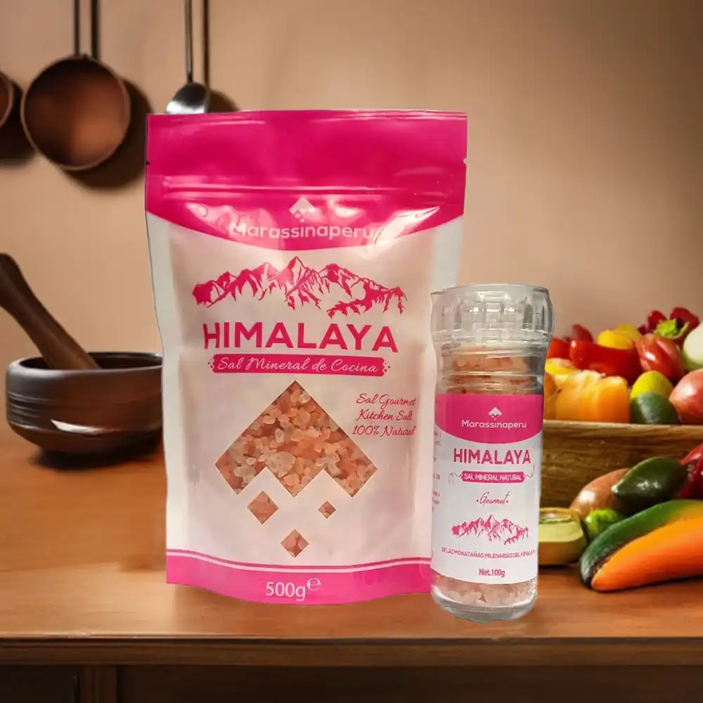 Sal del Himalaya Gruesa 500g con Molino 100g