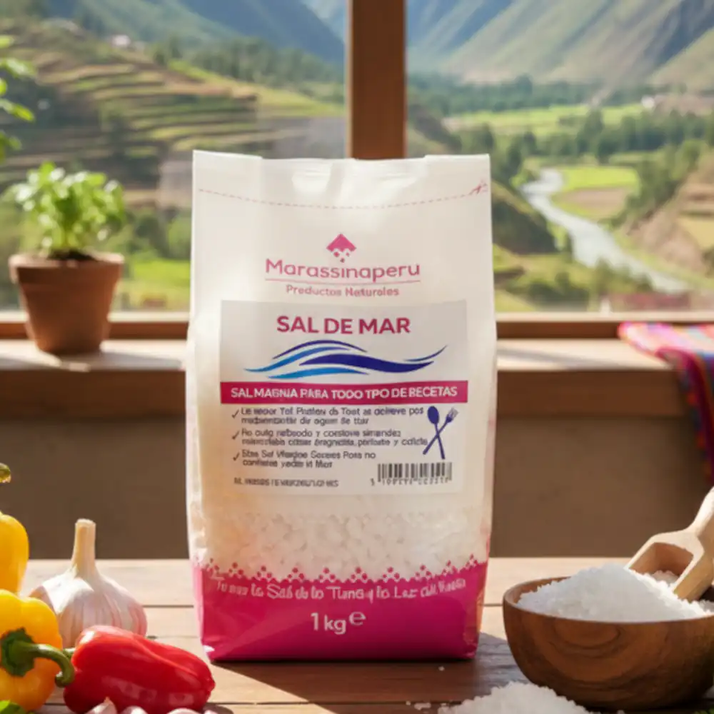 Sal de Mar Gruesa Secada 1kg - Marassinaperu