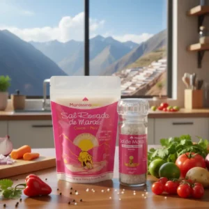 Pack Sal de Maras Gruesa 500g con Molinillo - Marassinaperu